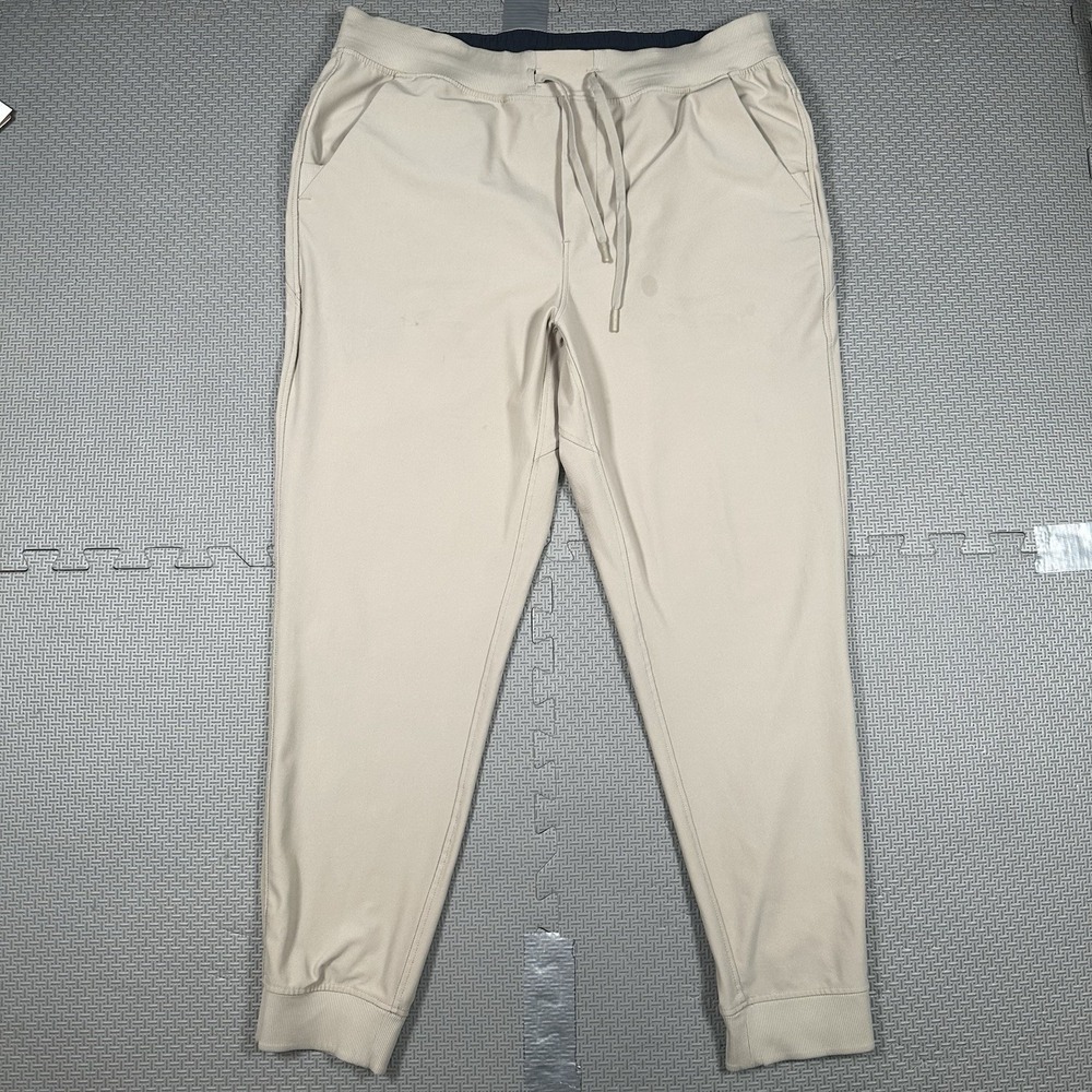 Birddogs Mens Pants Boom Stick Joggers Beige Sweatpants Drawstring Sz 3XL 38x30